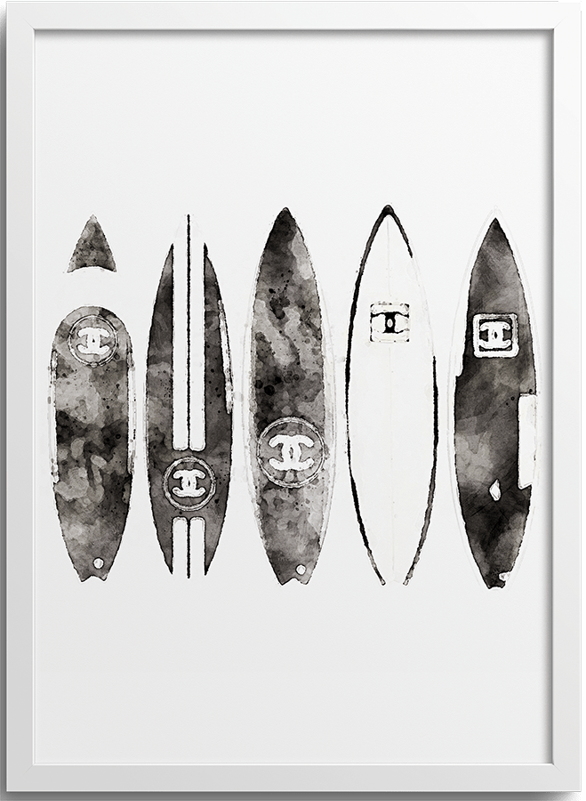 Watercolor beach coco surfboards poster – LAFRIQUE STUDIOS