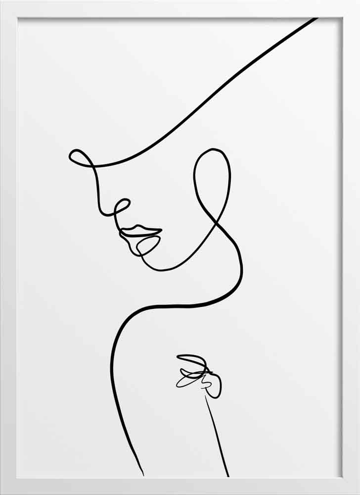One Line Woman Canvas Artwork by Dane Khy | iCanvas